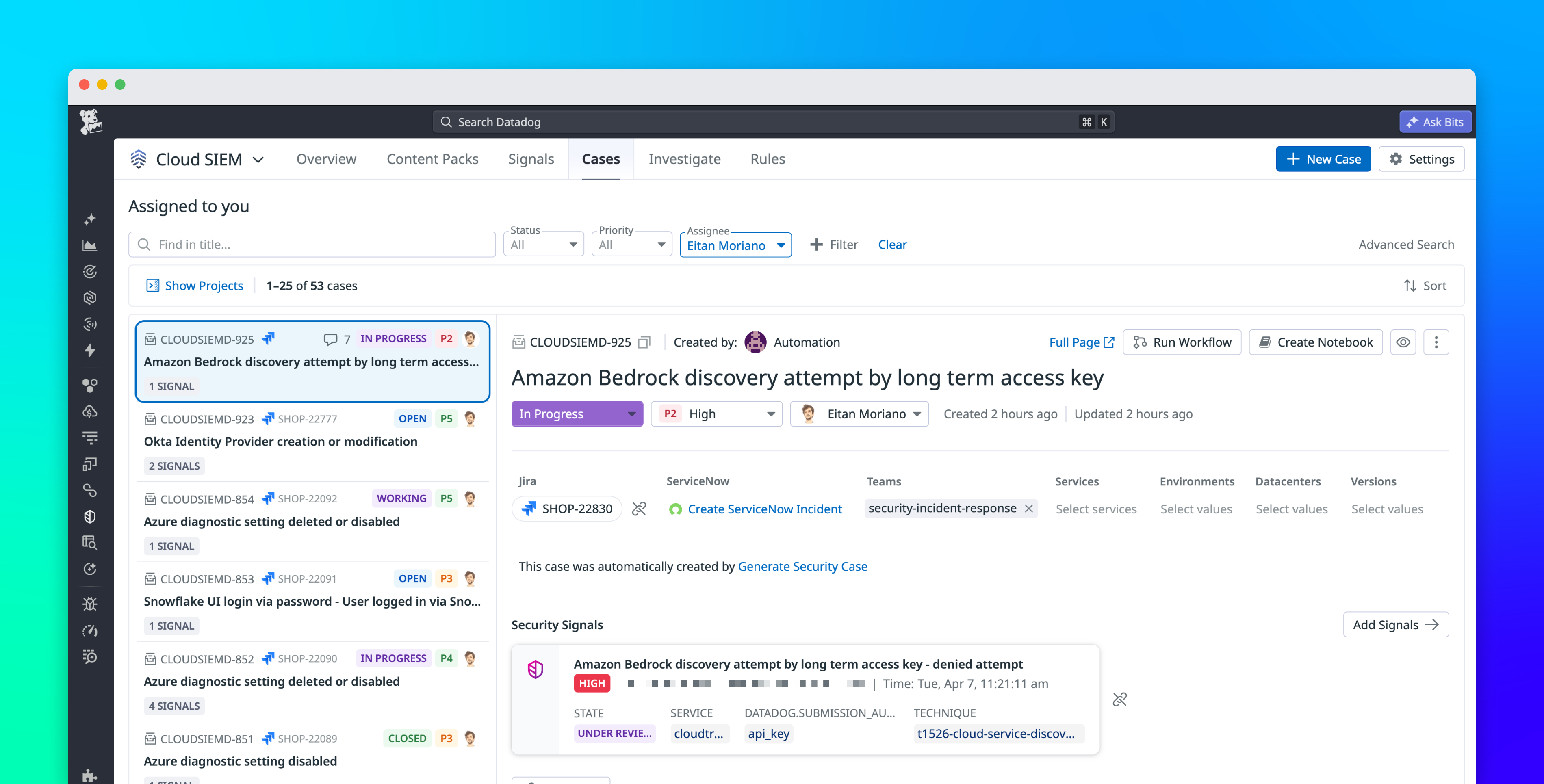 Datadog Adds Case Management Integration to Cloud SIEM's Signal Explorer: what changed