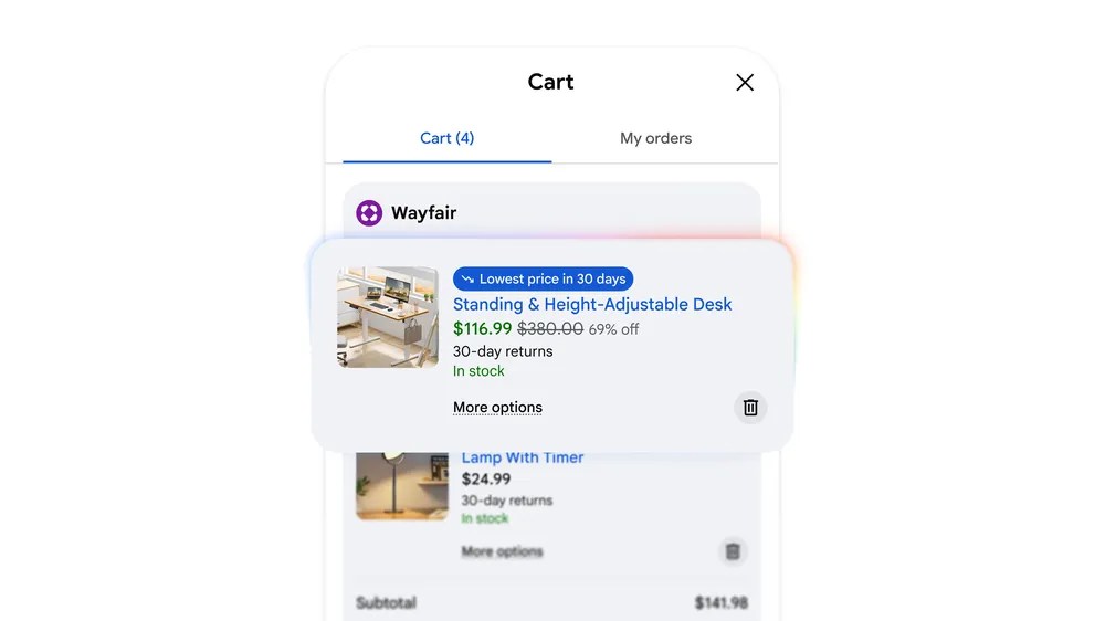 Google на I/O представила Universal Cart и AP2 — ИИ‑агенты смогут совершать покупки по пользовательским правилам