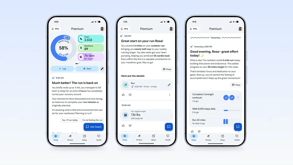 ИИ‑коуч в приложении Google Health появится 19 мая — подписка $9.99 в месяц, продажа трекера Fitbit Air стартует одновременно