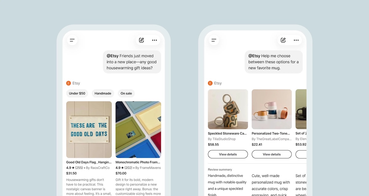 Etsy запустила нативное приложение ChatGPT для разговорного поиска среди более 100 млн объявлений