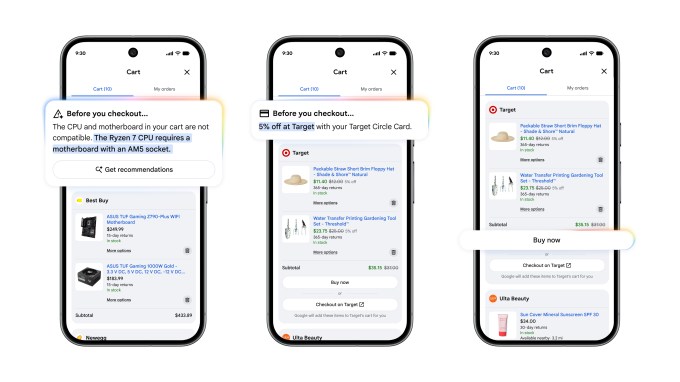 Google на I/O представила Universal Cart и обновлённый протокол платежей для агентов