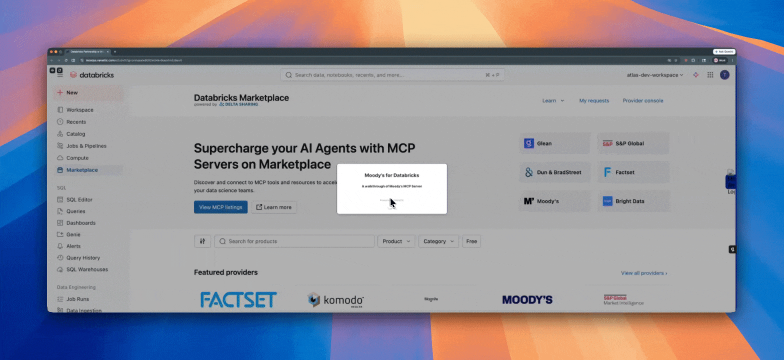 Image 5: A walkthrough of Moody's MCP Server