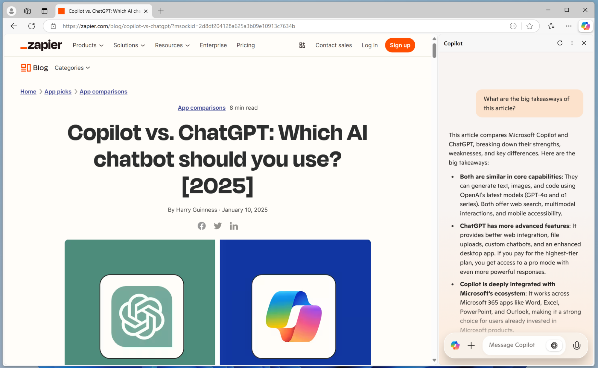 Image 3: Microsoft Copilot, our pick for the best ChatGPT alternative for an integrated experience