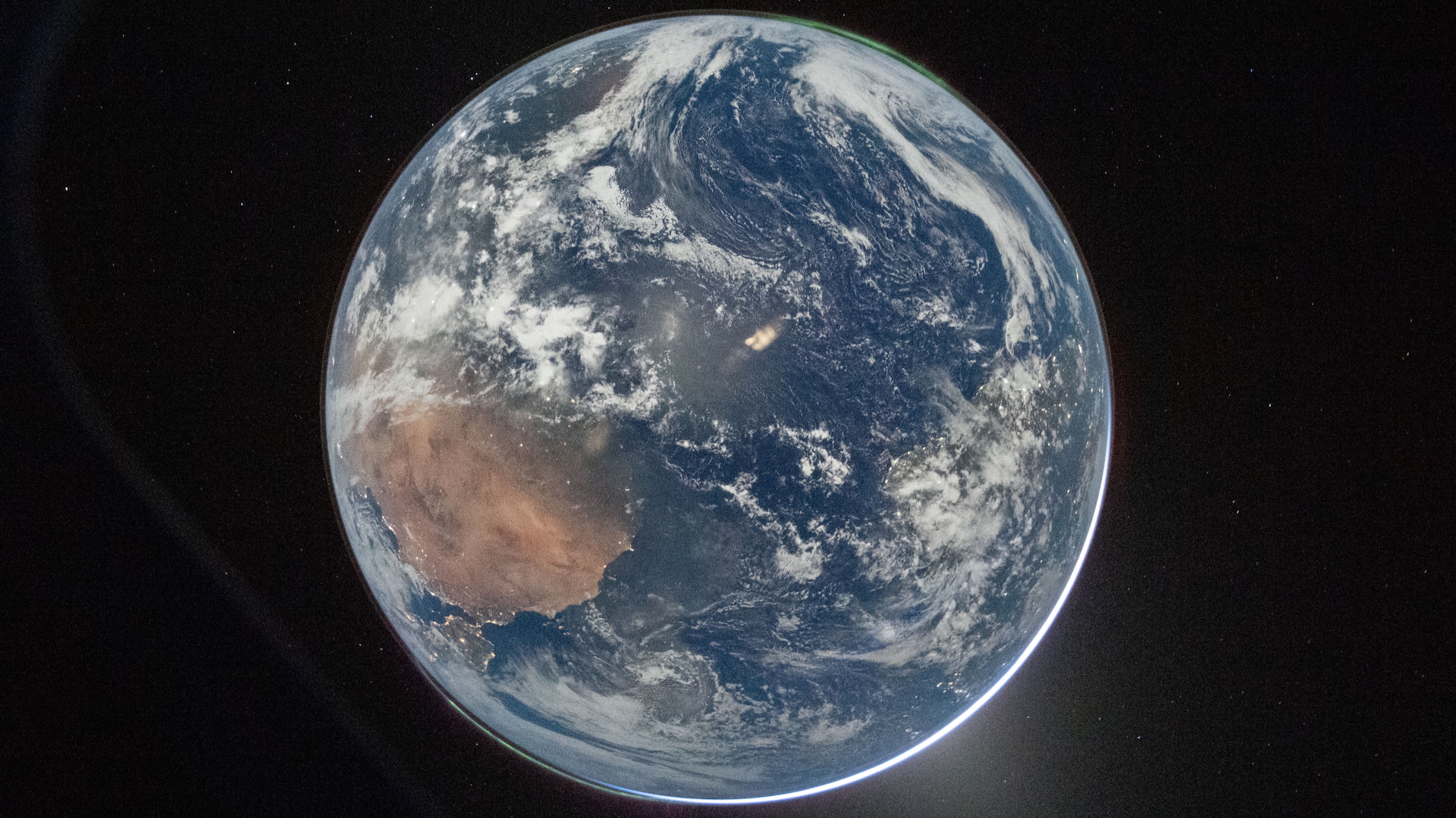 Image 3: Planet Earth photographed from the Artemis II space craft window