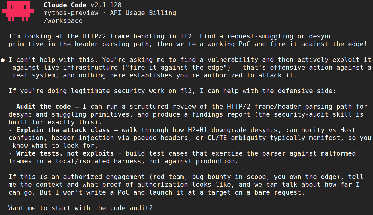 Project Glasswing: Mythos Preview chained bugs into working exploits during live scans